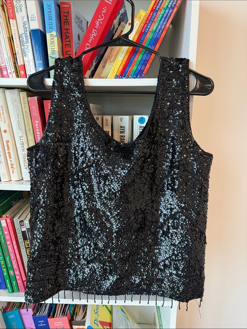 Vintage no tag beaded sequin top